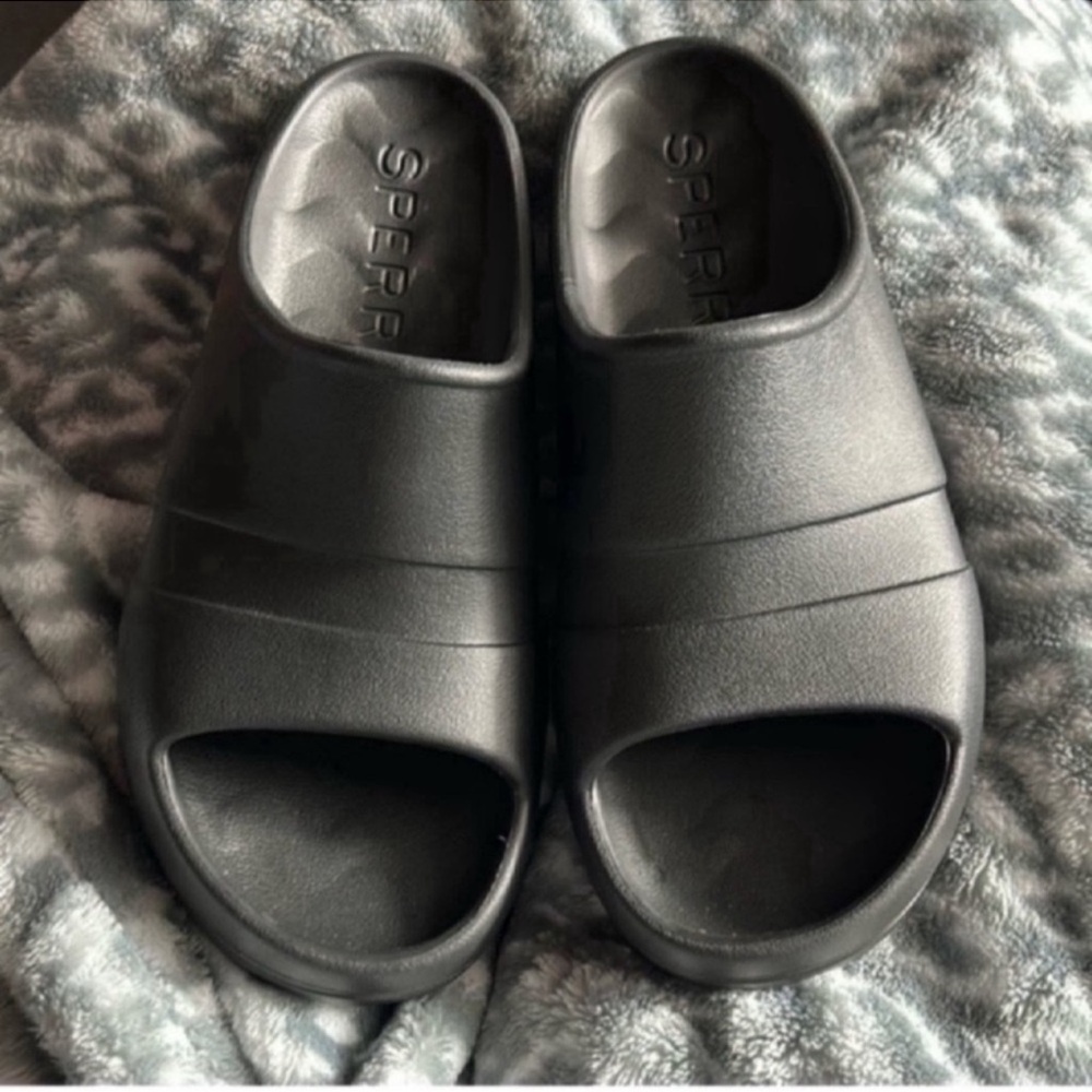 Sperry Black Slide Sandals